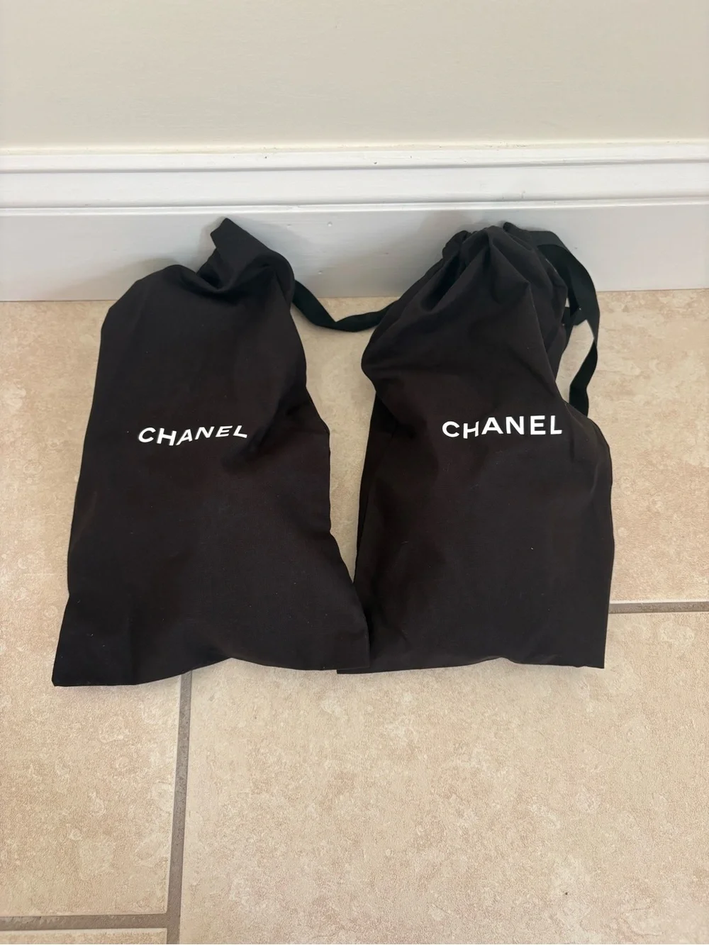 CHANEL Tweed CC Cork Slide Sandals - Light Blue & Black